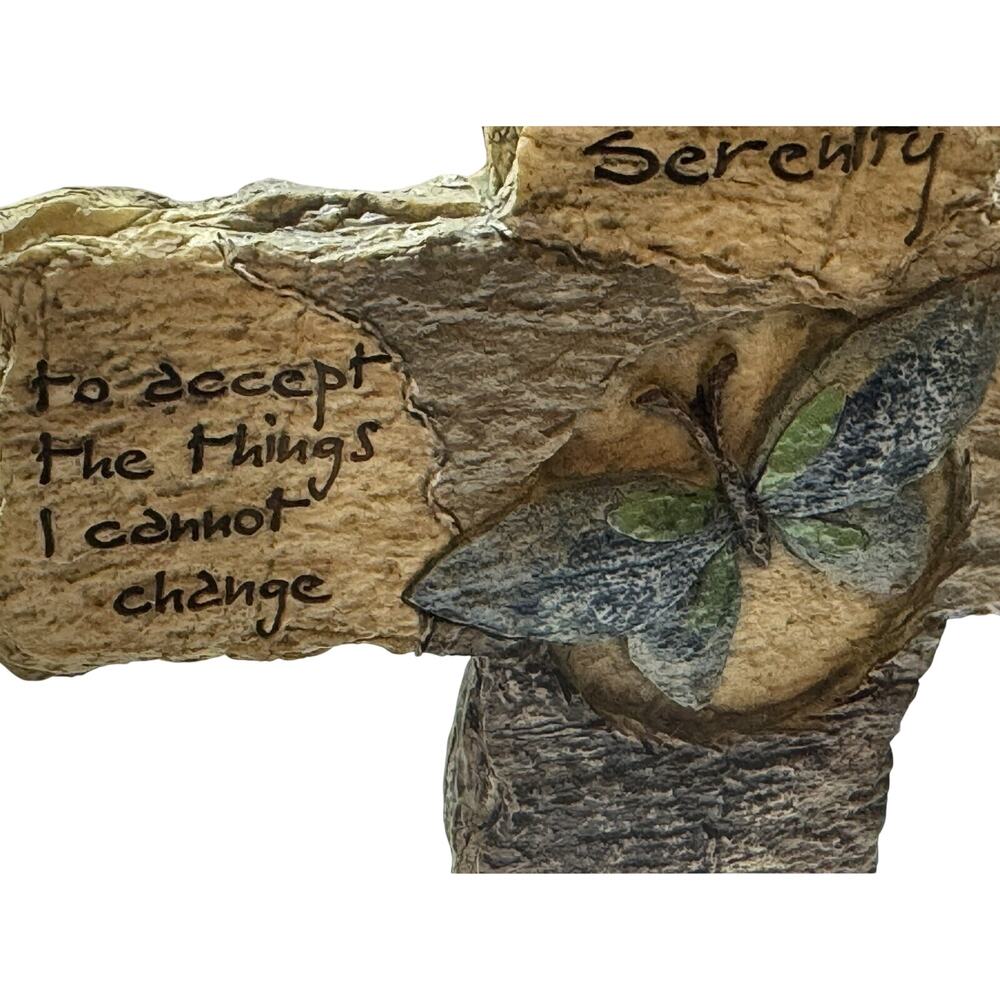3D RESIN CROSS OF CHRIST "God Grant Me The Serenity..." Standing Cross - Picture 11 of 15